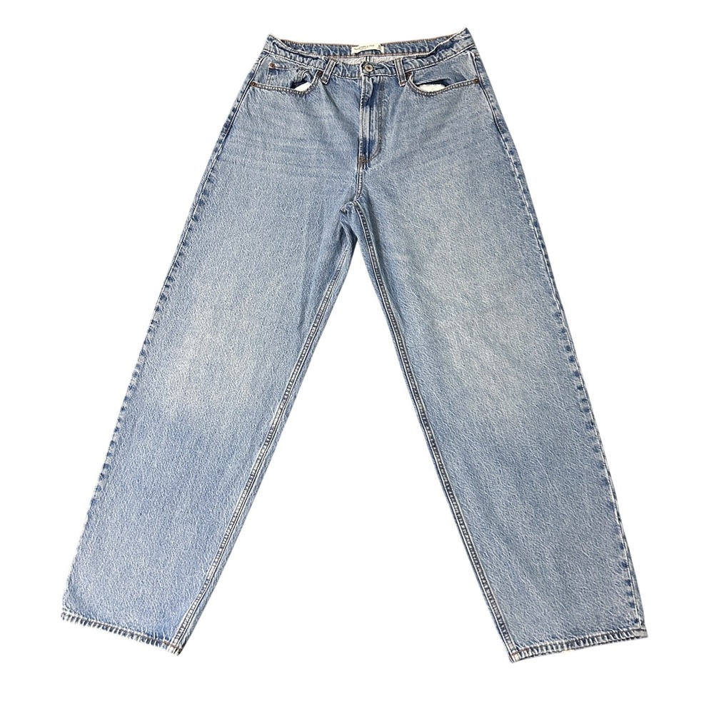 Abercrombie & Fitch The Taper High Rise Jeans Womens 30/10 Blue Relaxed Fit
